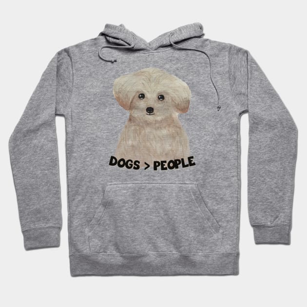 Dogs > people Dogs are grater than people Watercolor cute dachshund puppy Hoodie by WatercolorFun